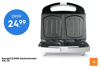 Blokker Bourgini 12.5000 Sandwichmaker XXL wit aanbieding