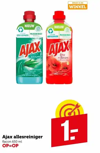 Coop Ajax allesreiniger 650ml aanbieding