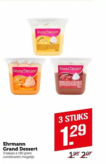 Coop Ehrmann grand dessert 3*190 gr aanbieding