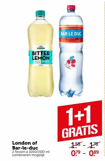 Coop London of Bar-le-duc 2*1/1.5L aanbieding