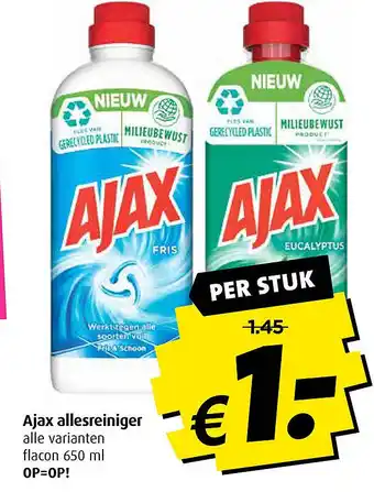 Boni Ajax allesreiniger aanbieding