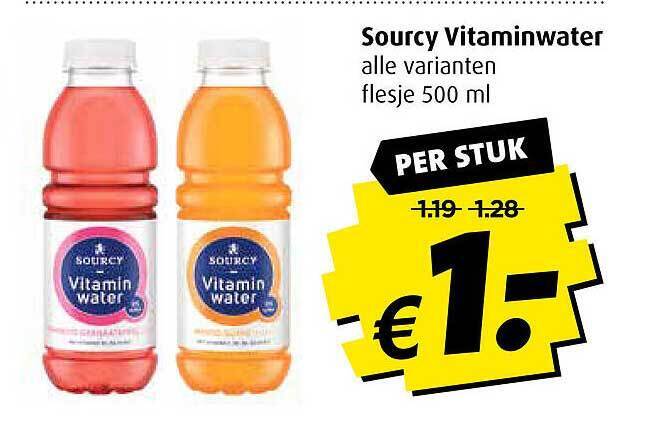 Sourcy Vitaminwater aanbieding bij Boni