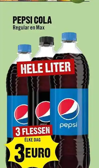 Dirck 3 Pepsi Cola Regular En Max aanbieding