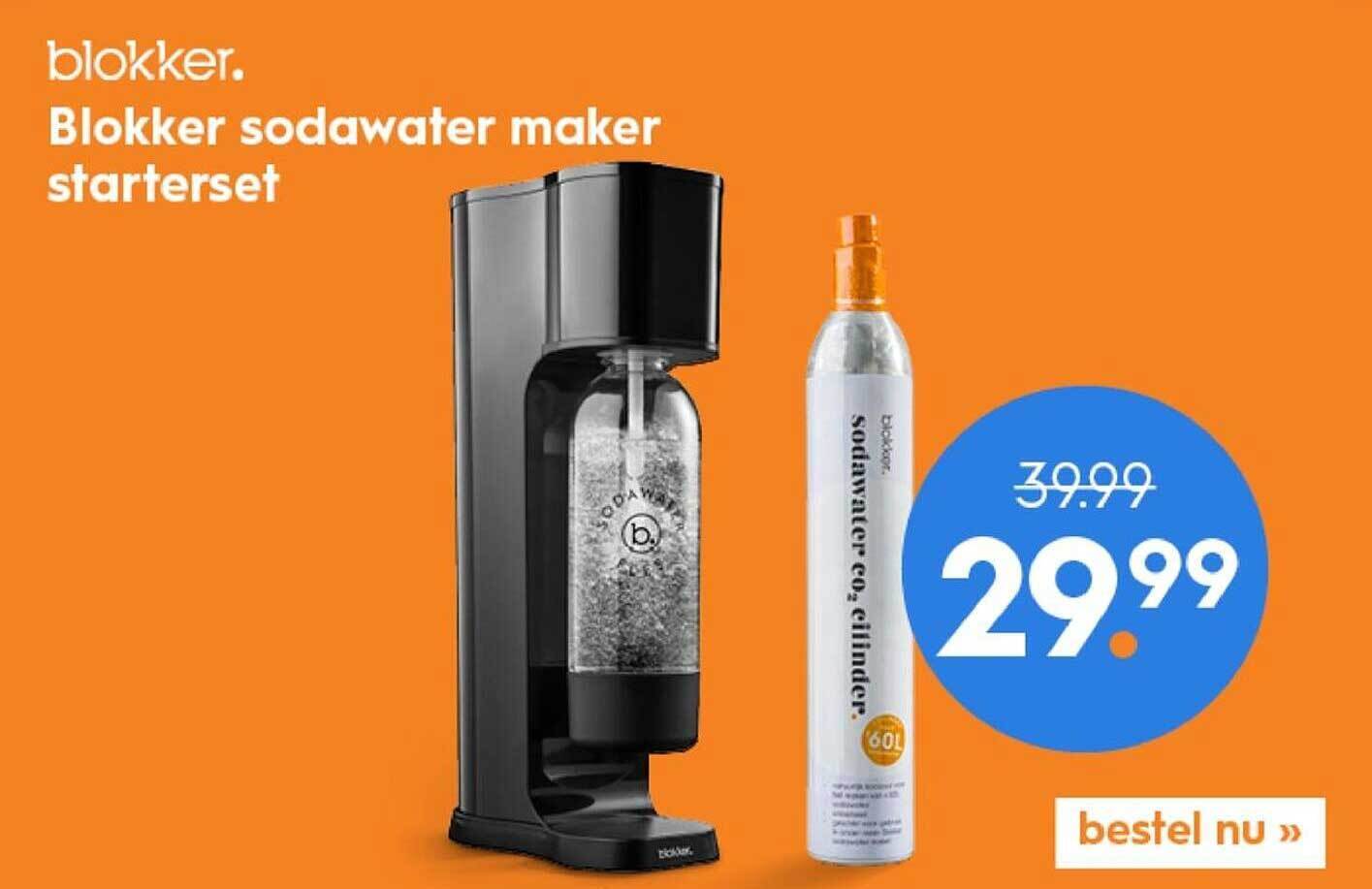 Blokker Sodawater Maker Starterset aanbieding bij Blokker