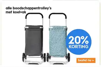 Blokker Alle Boodschappentrolley's Met Koelvak 20% Korting aanbieding