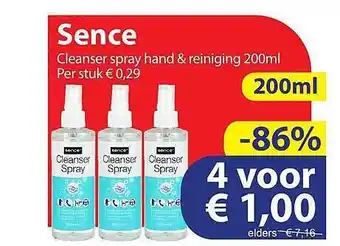 Die Grenze Sence Cleanser Spray Hand & Reiniging 200ml aanbieding