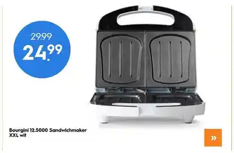 Blokker Bourgini 12.5000 Sandwichmaker XXL Wit aanbieding