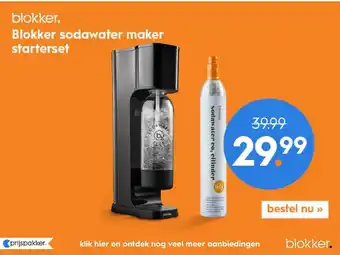 Blokker Sodawater maker starterset aanbieding