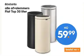 Blokker Alle afvalemmers Flat Top 30 liter aanbieding