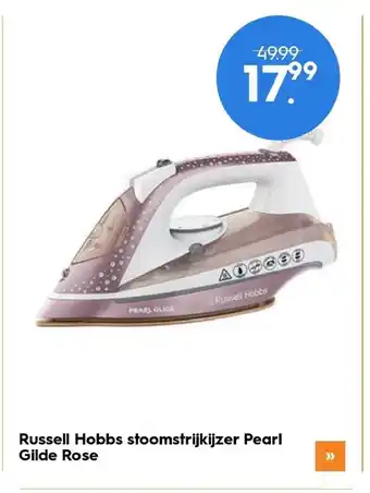 Blokker Russell Hobbs stoomstrijkijzer Pearl Gilde Rose aanbieding