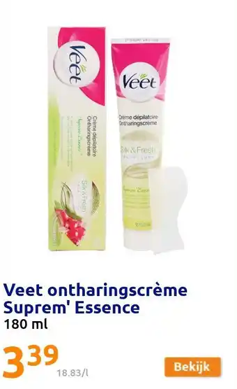 Action Veet ontharingscrème Suprem' Essence aanbieding