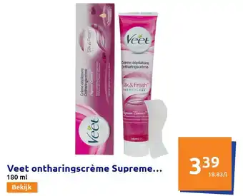 Action Veet ontharingscrème Supreme Essence aanbieding