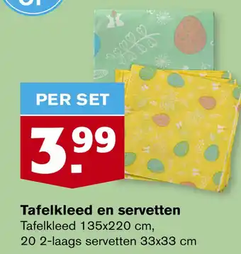 Hoogvliet Tafelkleed en servetten aanbieding