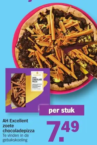 Albert Heijn Excellent zoete chocoladepizz aanbieding