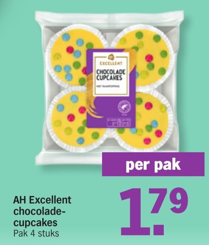 Excellent Chocolade Cupcakes Aanbieding Bij Albert Heijn