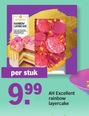 Albert Heijn Excellent rainbow layercake aanbieding