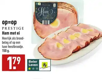 ALDI Ham met ei 150g aanbieding