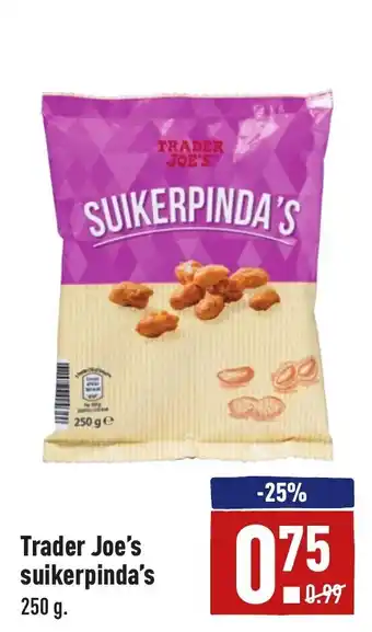 ALDI Trader joe's suikerpinda's 250g aanbieding