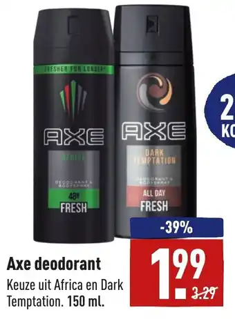 ALDI Axe deodorant 150ml aanbieding