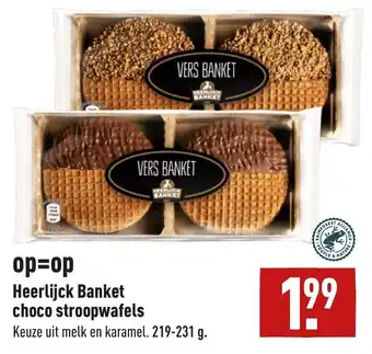 ALDI Heerlijck banket choco stroopwafels 219-231g aanbieding