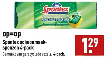 ALDI Spontex schoonmaak-sponzen 4-pack aanbieding