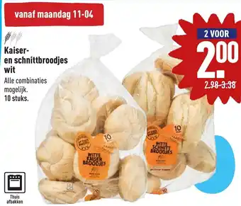 ALDI Kaiser-en schnittbroodjes wit 10 stuks aanbieding