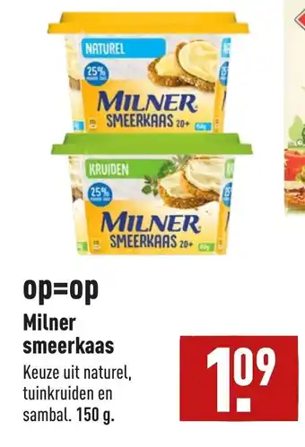 ALDI Milner smeerkaas 150g aanbieding