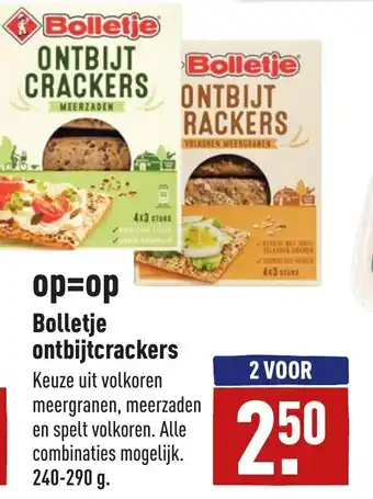 ALDI Bolletje ontbijtcrackers 240-290g aanbieding