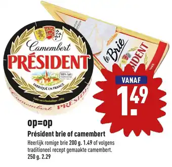 ALDI President brie of camembert 250g aanbieding