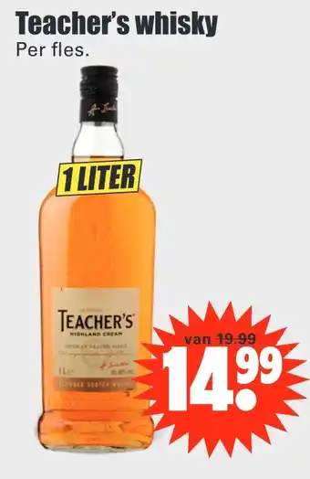 Dirk Teacher's whisky 1L aanbieding