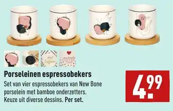 ALDI Porseleinen espressobekers aanbieding