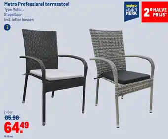 Makro Metro professional terrasstoel aanbieding