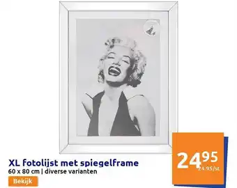 Action XL Fotolijst Met Spiegelframe aanbieding