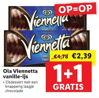 Lidl Ola viennetta vanille-ijs aanbieding