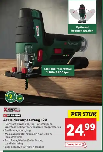 Lidl Accu-decoupeerzaag 12V aanbieding