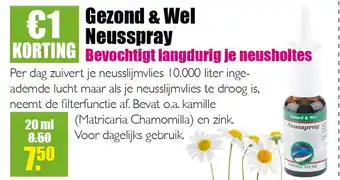 Gezond & Wel Gezond & Wel Neusspray 20ml aanbieding