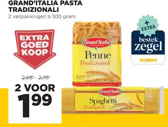Jumbo Grand'Italia pasta tradizionali 500g aanbieding