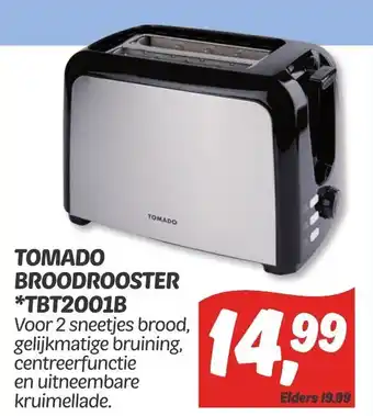 Dekamarkt Tomado broodrooster TBT2001B aanbieding