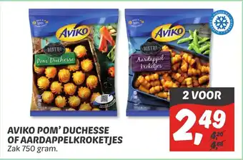 Dekamarkt Aviko pom' duchesse of aardappelkroketjes 750g aanbieding