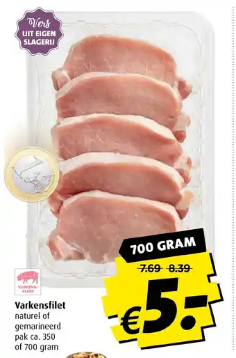 Boni Varkensfilet 700gr aanbieding