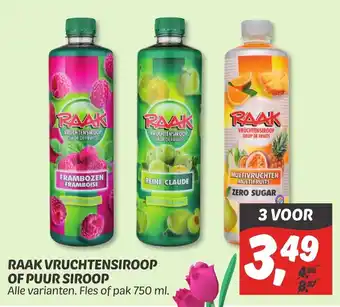 Dekamarkt Raak vruchtensiroop of puur siroop 750ml aanbieding