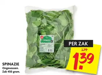 Dekamarkt Spinazie Ongewassen 450g aanbieding