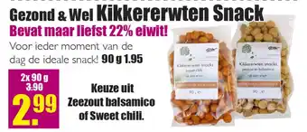 Gezond & Wel Gezond & Wel Kikkererwten Snack aanbieding