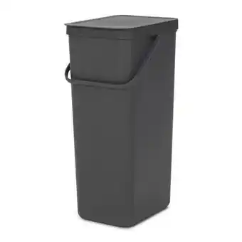 fonQ Brabantia Sort & Go Afvalemmer 40 Liter - Grey aanbieding