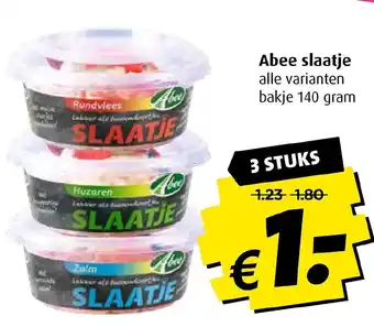 Boni Abee slaatje 3*140g aanbieding