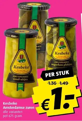 Boni Kesbeke Amsterdamse zuren 675g aanbieding