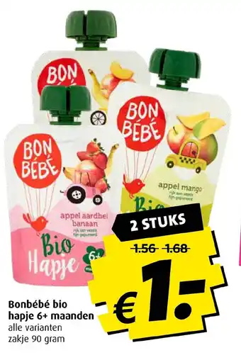 Boni Bonbebe Bio hapje 6+ maanden 2*90g aanbieding