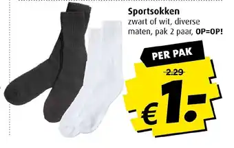 Boni Sportsokken 2-pack aanbieding