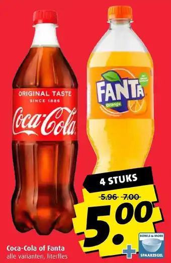 Boni Coca-Cola of Fanta  4*1L aanbieding