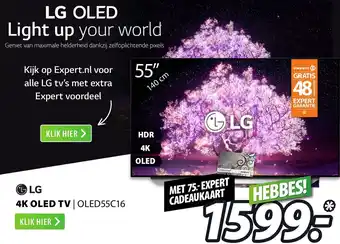 Expert LG 4K OLED TV | OLED55C16 aanbieding